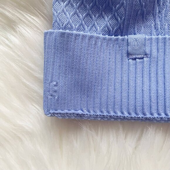 Lululemon Hydrangea Blue Rest Less Mock Neck Long Sleeve Top - Picture 9 of 9